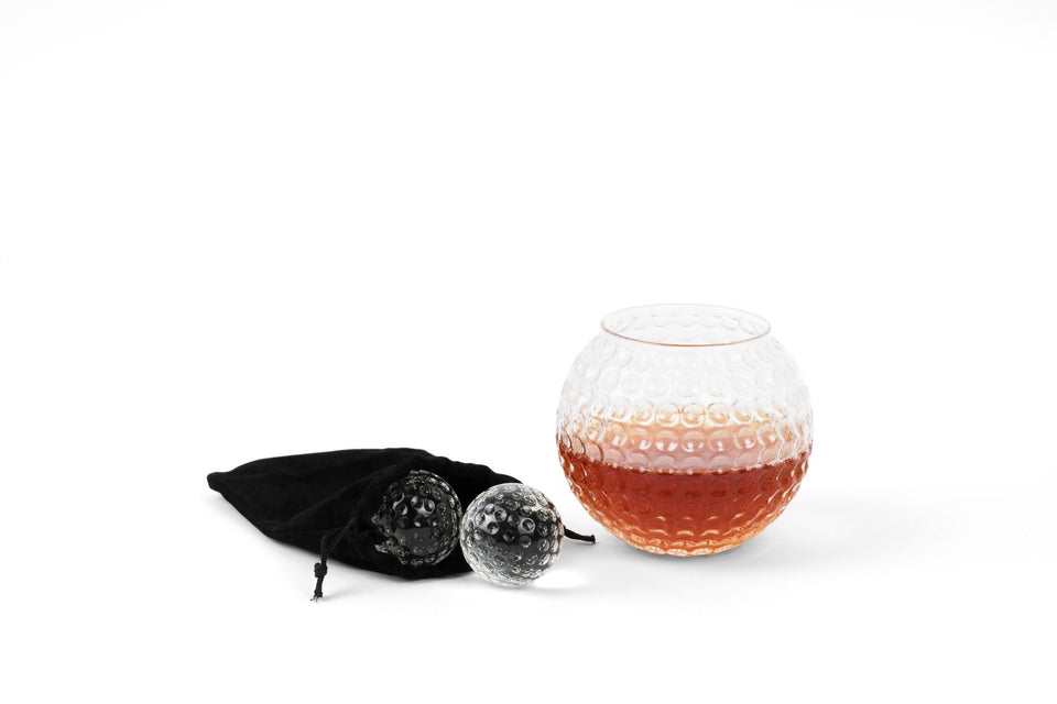 Golf Ball Whiskey Chillers w/ Glass - Gemsho Glass