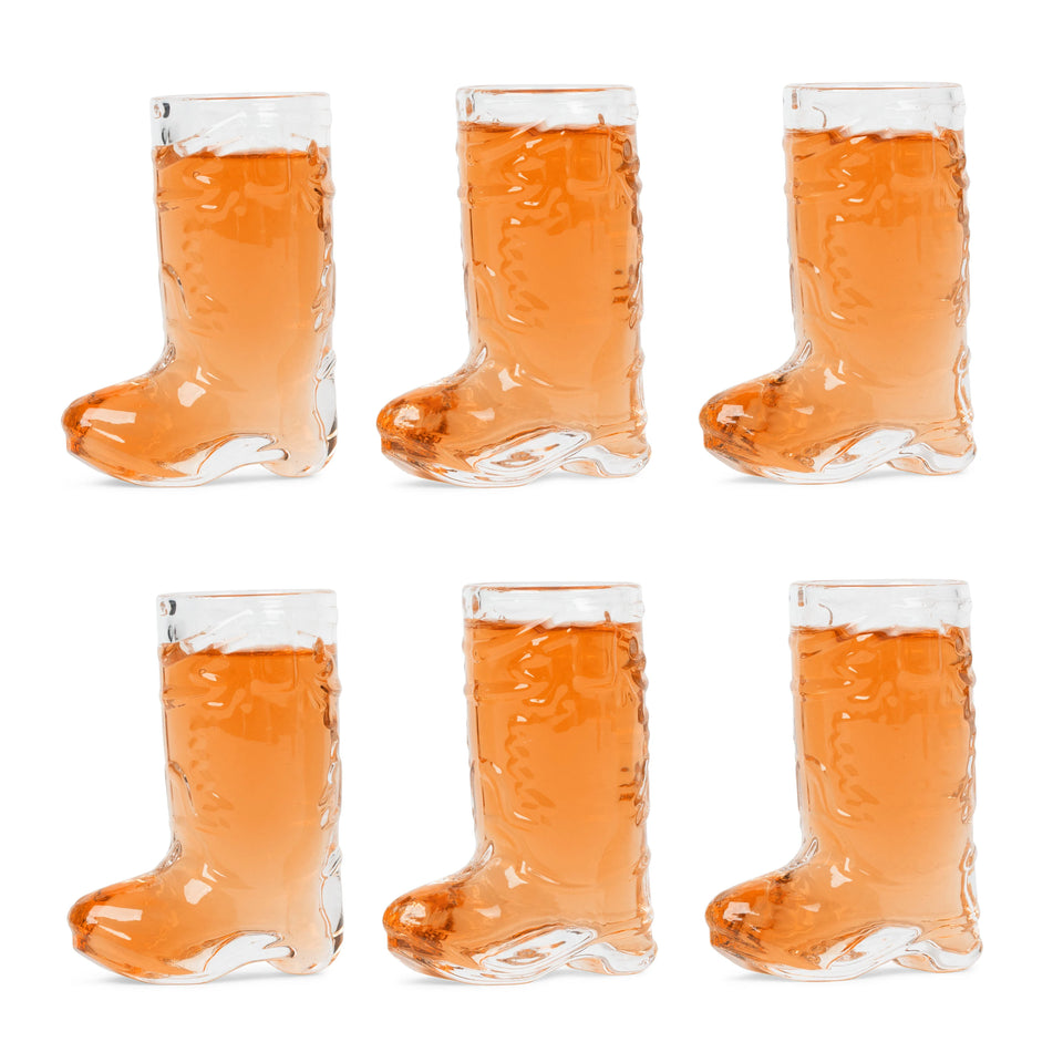 Personalized Cowboy Boot Shot Glass Set, Real Glass - Cowgirl Bachelorette Party Gifts, Western Themed Party Decorations, Cowboy Theme Party