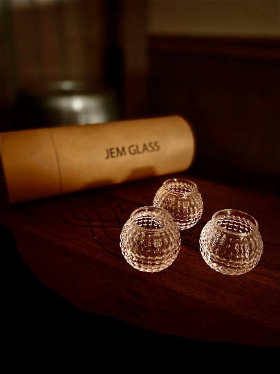 Golf Ball Shot Glasses - Set of 3 - Gemsho Glass